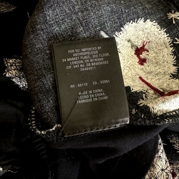 Deletta Anthropologie Wished Blooms Dandelion Peplum Top Blouse XS bv - Picture 14 of 14